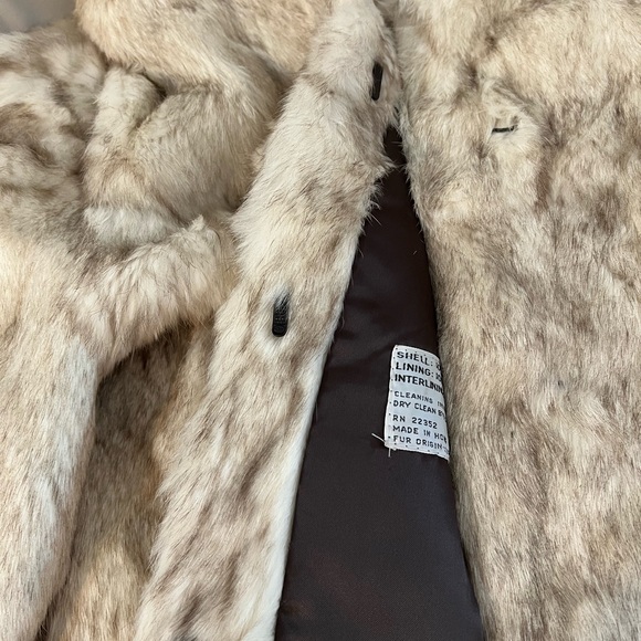Split End Ltd Rabbit Fur Coat Vintage Sz M - Picture 7 of 9
